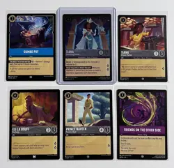 2023 Disney Lorcana TCG Lot Tiana Celebrating Princess Super Rare Foil. Naveen - Image 1