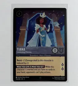 2023 Disney Lorcana TCG Lot Tiana Celebrating Princess Super Rare Foil. Naveen - Image 3