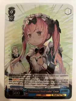 Weiss Schwarz Goddess Nikke NIK/S117-E104S Professional Maid Cocoa SR English - Image 1