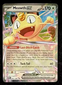 Meowth ex 062/088 Me03: Perfect Order Holo - Image 1