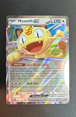 Meowth ex 062/088 Me03: Perfect Order Holo (stock# C24) - Image 1