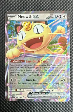 Meowth ex 062/088 Me03: Perfect Order Holo (stock# A36) - Image 1