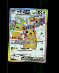 Custom Rainbow Edge HOLO Pikachu Card Pikachu EX Card READ DESCRIPTION BELOW - Image 1
