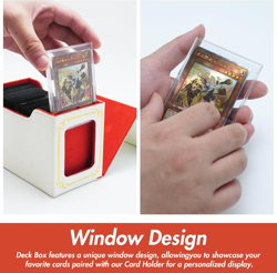 STORY of WHITE Laser Card Deck Box for YGO MTG Organizer Holds 220+ Double Sleev 7445032339330 - Image 4