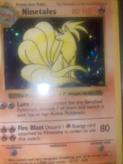 Ninetales 12/102 Shadowless Holo GRADED 9.5 NEAR MINT PGC Rare Pokemon card 1999 - Image 1