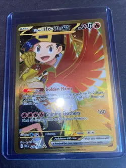 Pokemon TCG Ethan's Ho-Oh EX Gold Holo Card 239/182 Sv10: Destined Rivals - Image 1