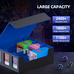 Card Deck Box with Commander Display for Trading Cards 2400+ with 18 Colorful Di 313017026049 - Image 2