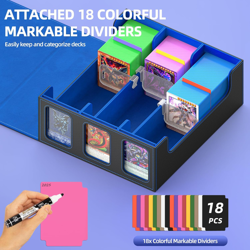 Card Deck Box with Commander Display for Trading Cards 2400+ with 18 Colorful Di 313017026049 - Image 4