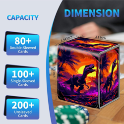 Card Deck Box for Trading Cards, MTG Commander Deck Box Fits 100+ Single Sleeved 744759044372 - Image 2