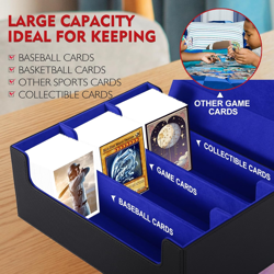 1800+ Card Deck Case - PU Leather MTG Storage Box Microfiber Lined Yugioh Struct 744759561916 - Image 5