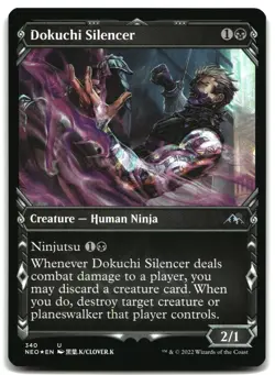 MTG Dokuchi Silencer (Showcase) FOIL U Kamigawa: Neon Dynasty 340 LP - Image 1
