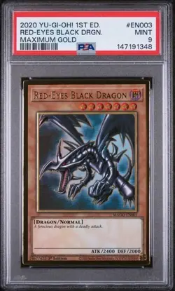 PSA 9 2020 Blue-Eyes White Dragon and Red-Eyes Black Dragon Maximum Gold MAGO - Image 2