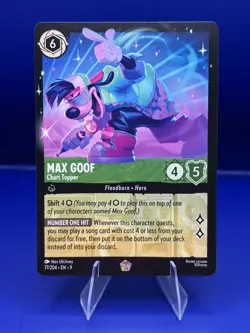 Disney Lorcana Fabled Max Goof #77/204 Chart Topper Cold Foil Legendary - Image 1
