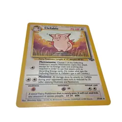 Pokemon Clefable Jungle Rare 17/64 Vintage Pokemon Trading Card 1999 - Image 2