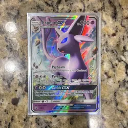 Espeon GX SM35 SM Promo Full Art Holo Pokemon Card English PRE OWNED MINT - Image 1