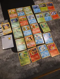 Pokemon TCG 25th Anniversary First Partner Pack Full Jumbo Cards Set with Binder - Image 1