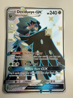 Pokemon Card - Decidueye GX Hidden Fates Shiny Vault SV47/SV94 Holo Full Art - Image 1
