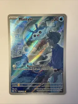 Mantyke 189/182 Illustration Rare 2023 Pokemon Paradox Rift Full Art Card NM+ - Image 1