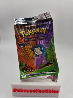 EMPTY Pokemon Gym Challenge Booster Wrapper Sabrina - NO CARDS - Image 1
