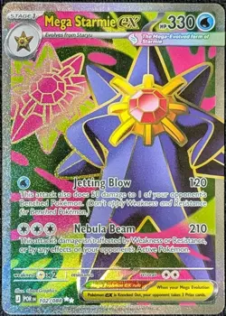 Mega Starmie ex 102/088 Perfect Order Ultra Rare Pokemon Card NM - Image 1