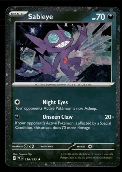 Sableye (Cosmos Holo) Holo Rare Miscellaneous Cards & Products 136/193 NM - Image 1