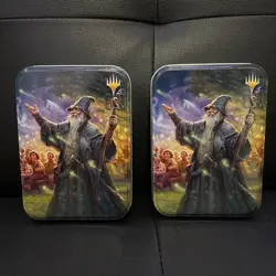 Magic the Gathering Lord of the Rings Collector Tin Gandalf x2 Mtg LOTR EMPTY - Image 1