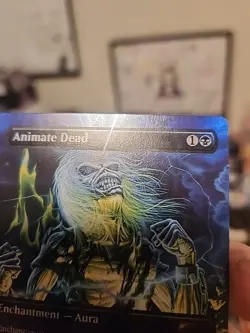 Animate Dead Rainbow Foil Secret Lair Drop Foil SLD MTG Magic Iron Maiden - Image 5