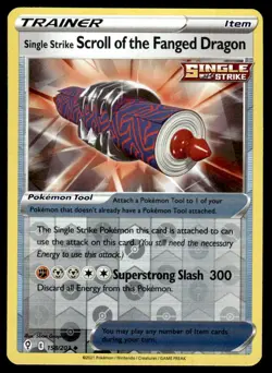 Evolving Skies #158/203 Single Strike Scroll of the Fanged Dragon Pokemon Card - Image 1
