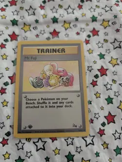 Mr. Fuji Fossil 1st Edition Pokemon Card WOTC Uncommon 58/62 NM Near Mint - Image 1