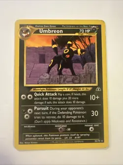 UMBREON RARE POKEMON NEO DISCOVERY 32/75 VINTAGE - Image 1