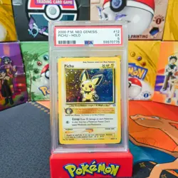 PSA 5 2000 Pokemon Neo Genesis Unlimited Holo Pichu 12 - Image 1