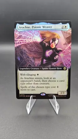 x1 Arachne, Psionic Weaver - Foil - Extended Art R MTG Marvel's Spider-Man M/NM, - Image 1