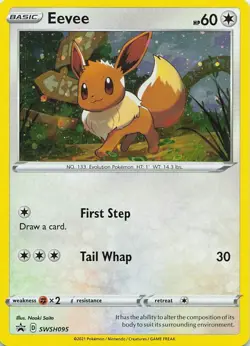 Eevee SWSH095 Holo Promo Sword & Shield Promo Pokemon Holo Near Mint - Image 1