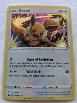 Eevee SWSH118 Holo Promo Sword & Shield Promo Pokemon Near Mint - Image 1