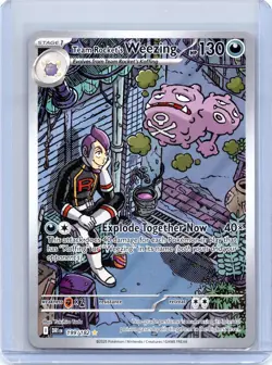Team Rocket's Weezing 199/182 Illustration Rare Destined Rivals Pokemon NM/M - Image 1