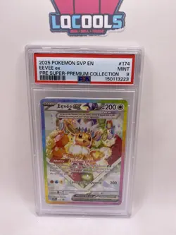 2025 POKEMON SVP EN-SV BLACK STAR PROMO #174 EEVEE EX PSA 9 Mint - Image 1