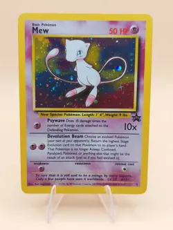 Mew Holo Rare Pokemon Black Star Promo #9 WOTC 1999-2000 SWIRL - Image 1