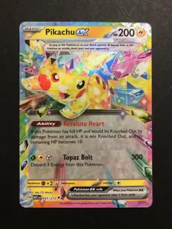 Pokemon Pikachu ex Holo Double Rare ME: Ascended Heroes 057/217 NM - Image 1