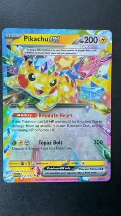 Pikachu ex 057/191 Double Rare Surging Sparks Pokemon Near Mint - Image 1
