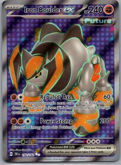 Iron Boulder ex 192/162 Ultra Rare Temporal Forces Pokemon Holo Near Mint - Image 1