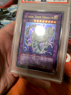 Yugioh Cyber Twin Dragon Ultimate Rare 1st Edition CRV-EN035 - PSA 7 NM - Image 3
