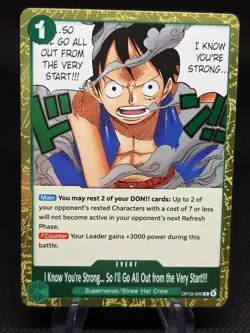 One Piece TCG I Know You're Strong... OP13-040 Rare Event Near Mint English - Image 1