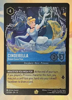 Disney Lorcana Whispers In The Well CINDERELLA Legendary #155/204 Cold-Foil - Image 1