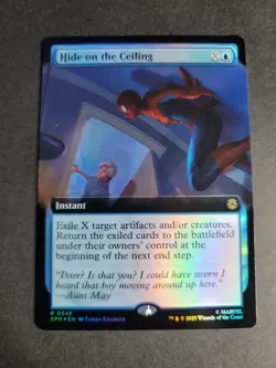 Hide on the Ceiling (Extended Art Foil) Rare MTG Spider-Man - Image 1
