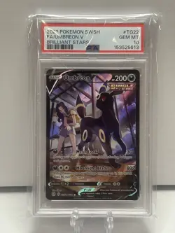 Pokemon TCG Umbreon v Trainer Gallery TG22/TG30 Brilliant Stars PSA 10 - Image 1