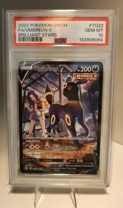 Umbreon v Trainer Gallery TG22/TG30 PSA 10 Brilliant Stars - Image 1