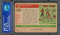BB - 1955 - Topps - #123 - Sandy Koufax - PSA 4 - VG-EX - Image 2