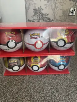 6x Pokemon TCG Poke Ball Tins Sealed Bundle Mixed Costco 3 pack x2 - Image 1
