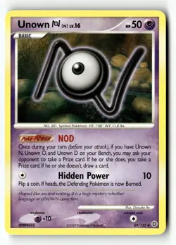 Pokemon Card Unown [N] LP Secret Wonders 69/132 - Image 1