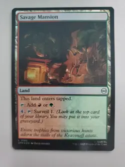 MTG Savage Mansion Marvel's Spider-Man Foil Land - Image 1